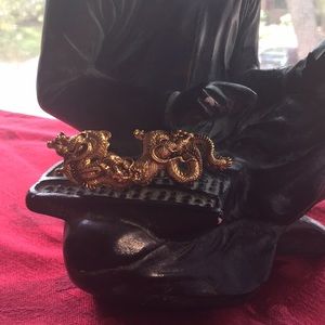 Chinese gold dragon pin